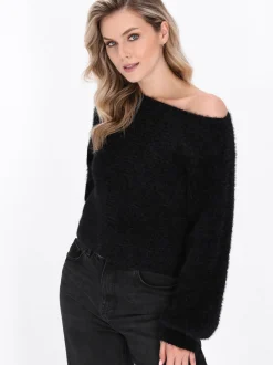 Dreimaster Damen Pullover in schwarz