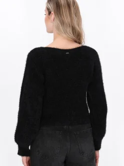 Dreimaster Damen Pullover in schwarz