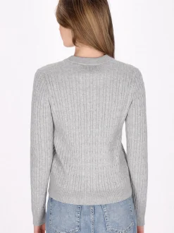 Dreimaster Damen Pullover in grau