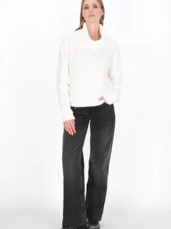 Dreimaster Damen Pullover in weiß