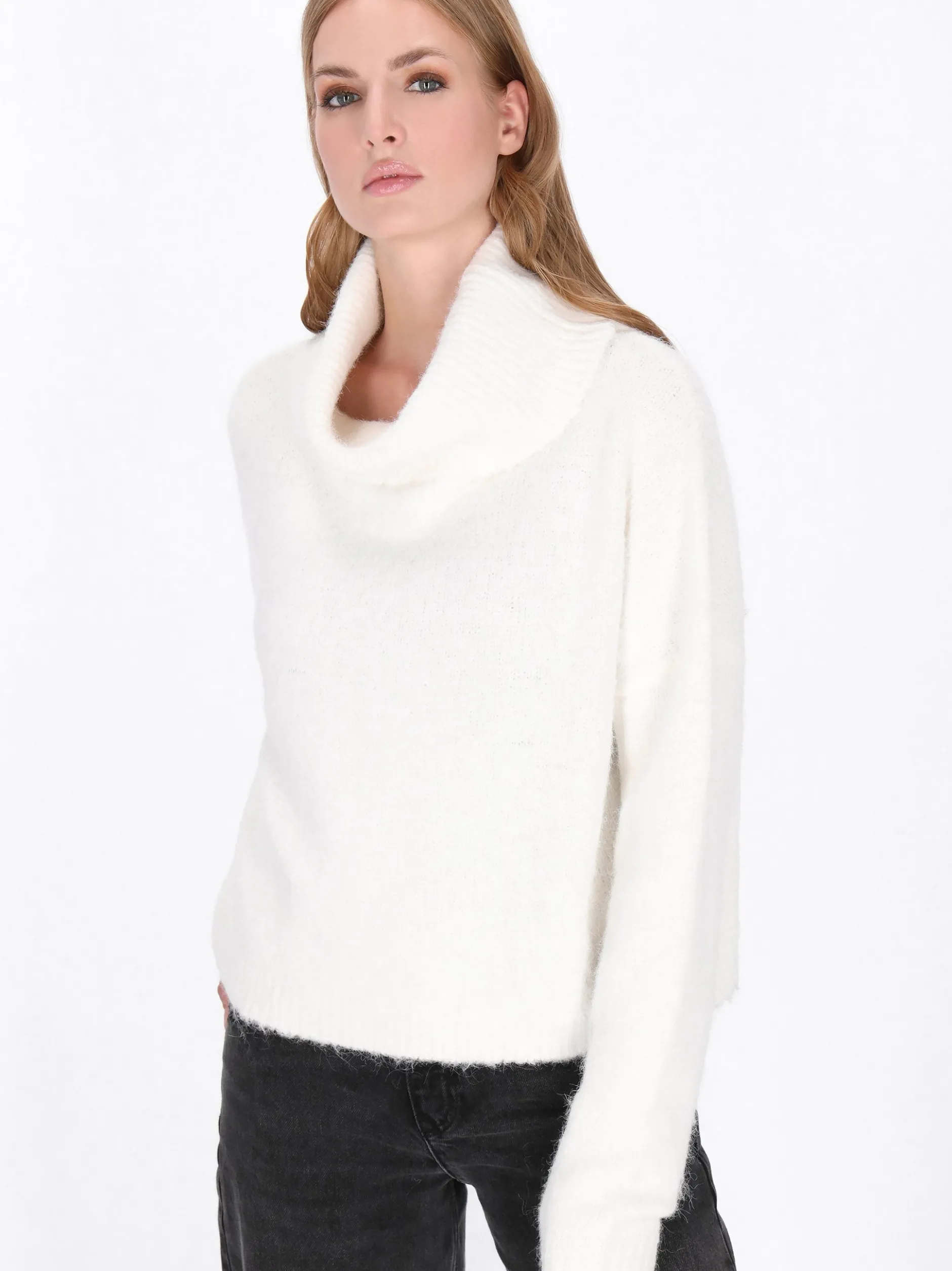 Dreimaster Damen Pullover in weiß