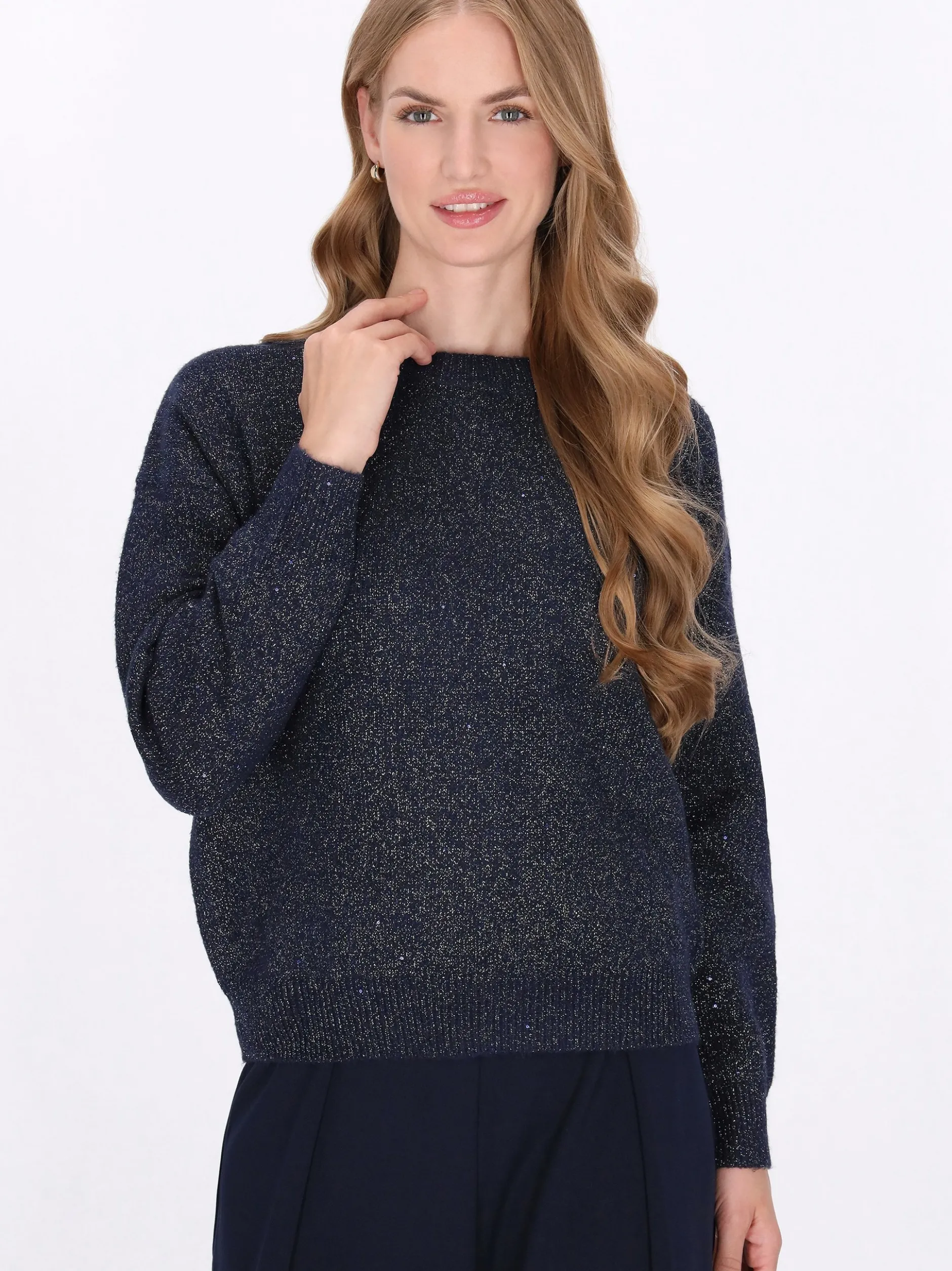 Dreimaster Damen Pullover in marine