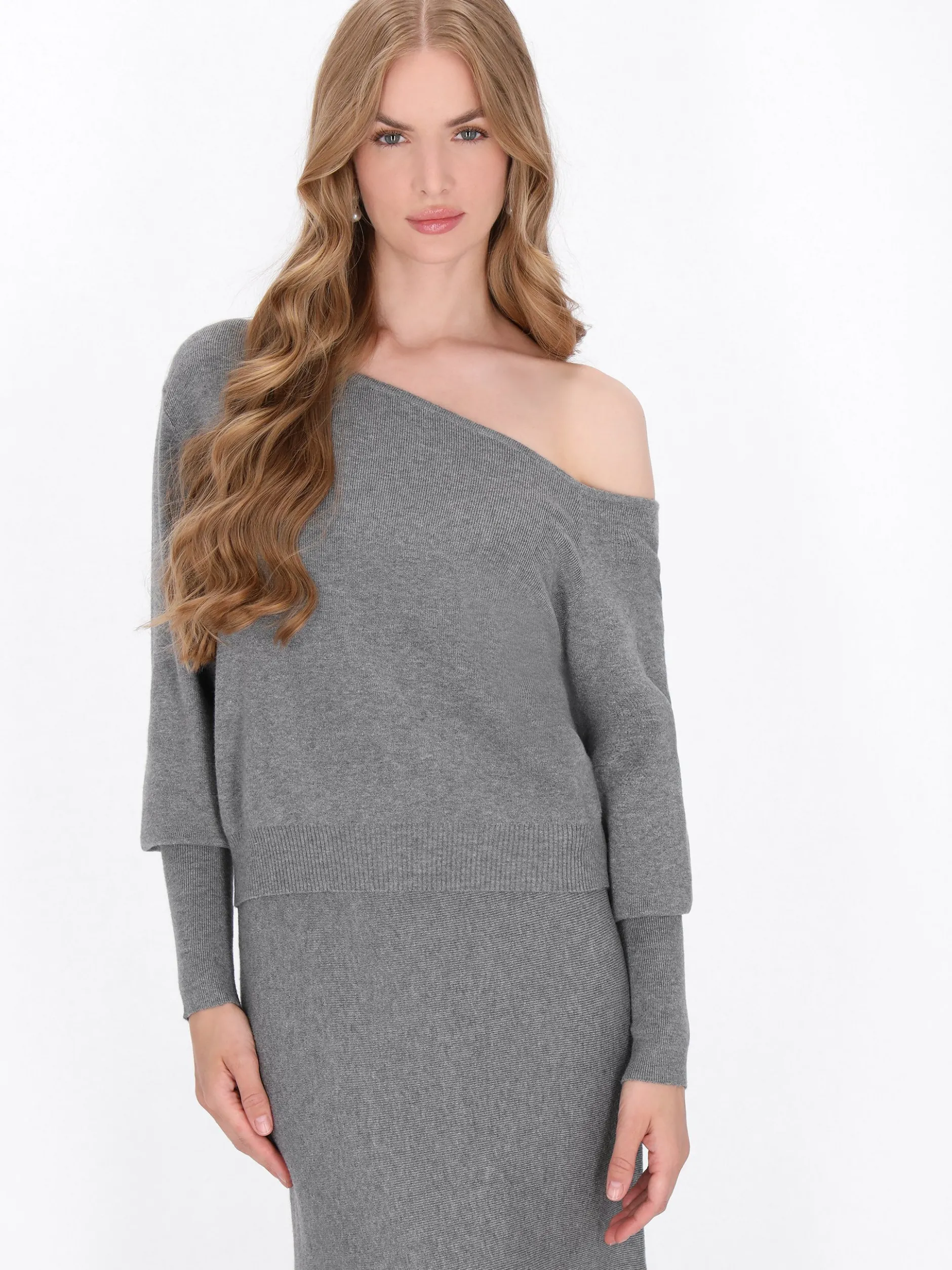 Dreimaster Damen Pullover in grau