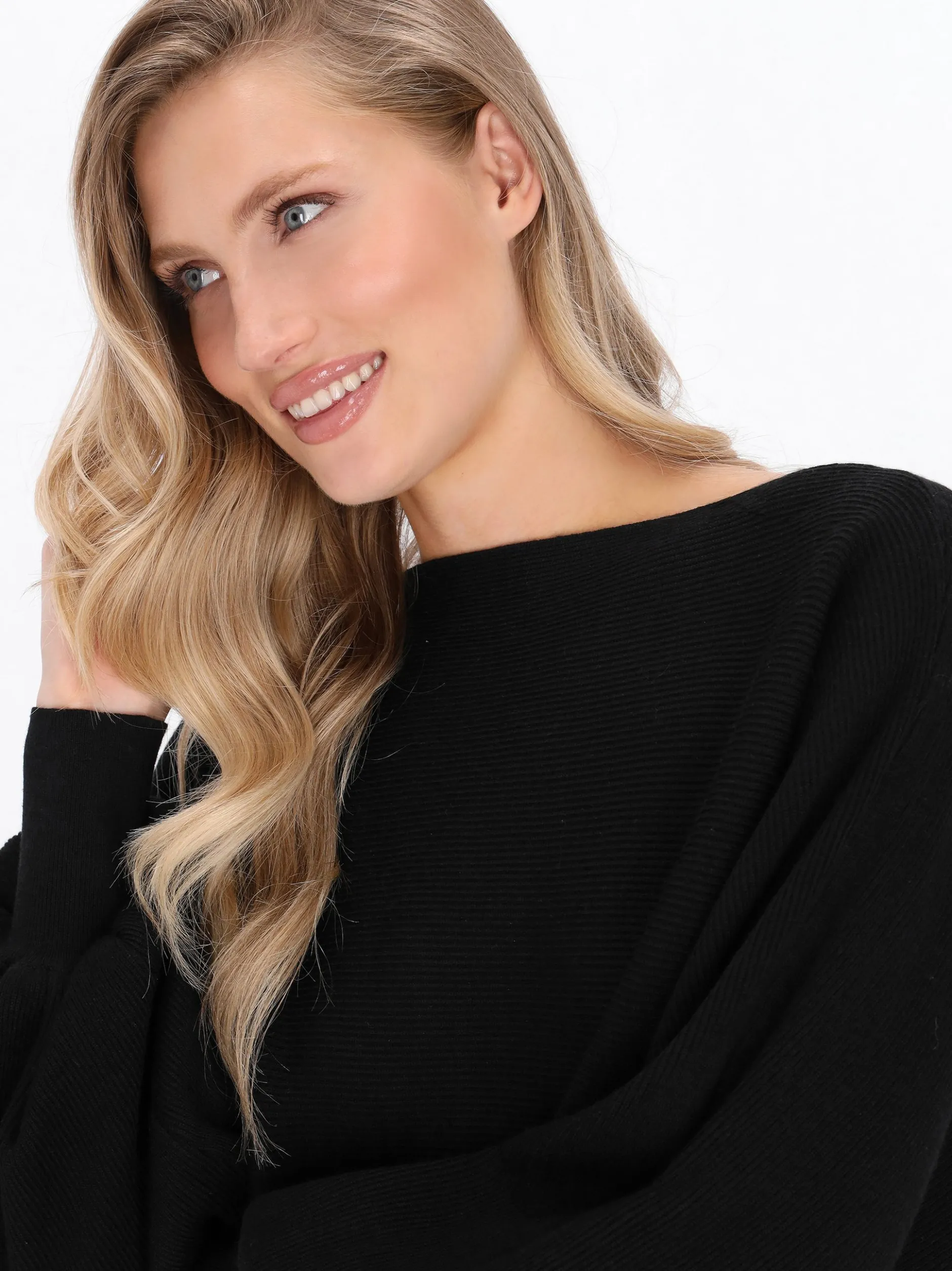 Dreimaster Damen Pullover in schwarz