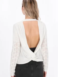 Dreimaster Damen Pullover in weiß