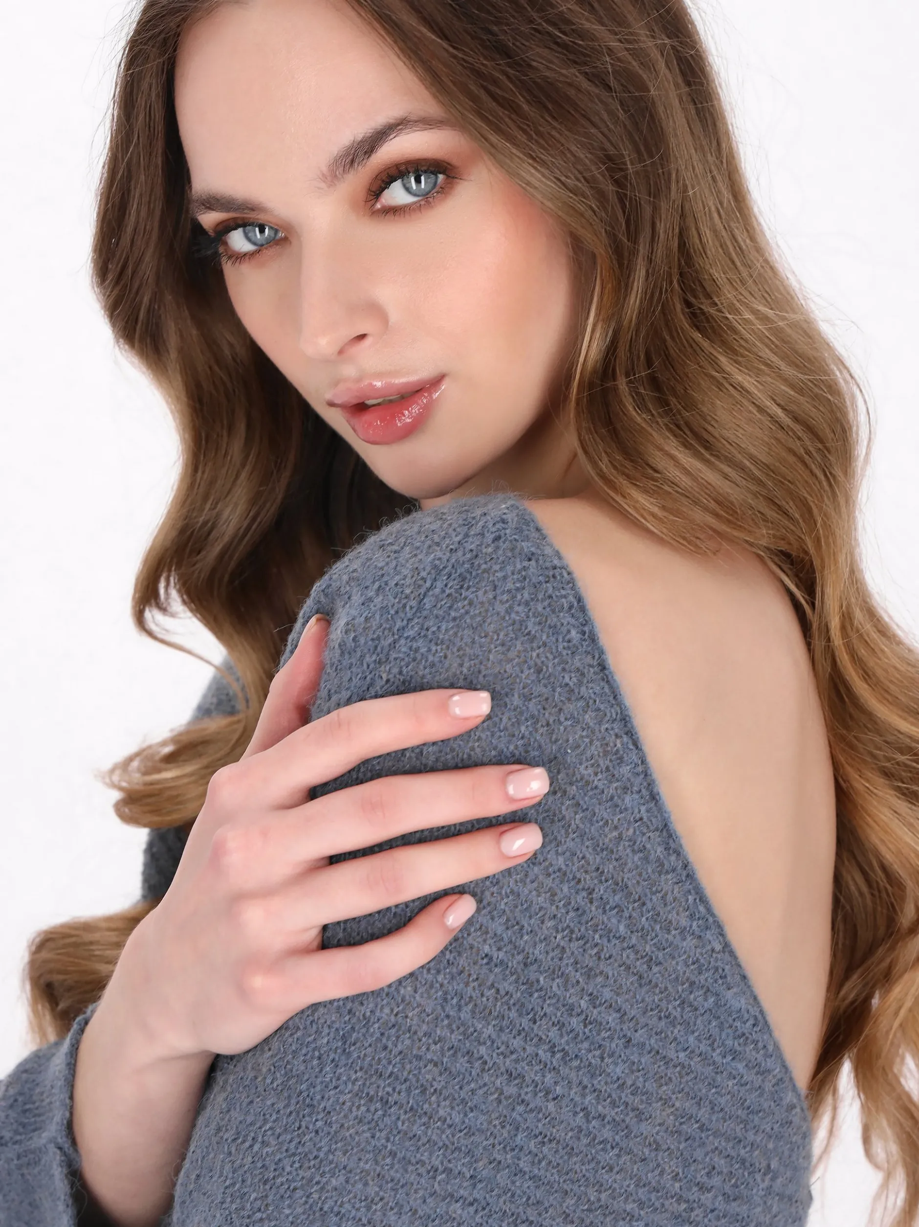Dreimaster Damen Pullover in blau