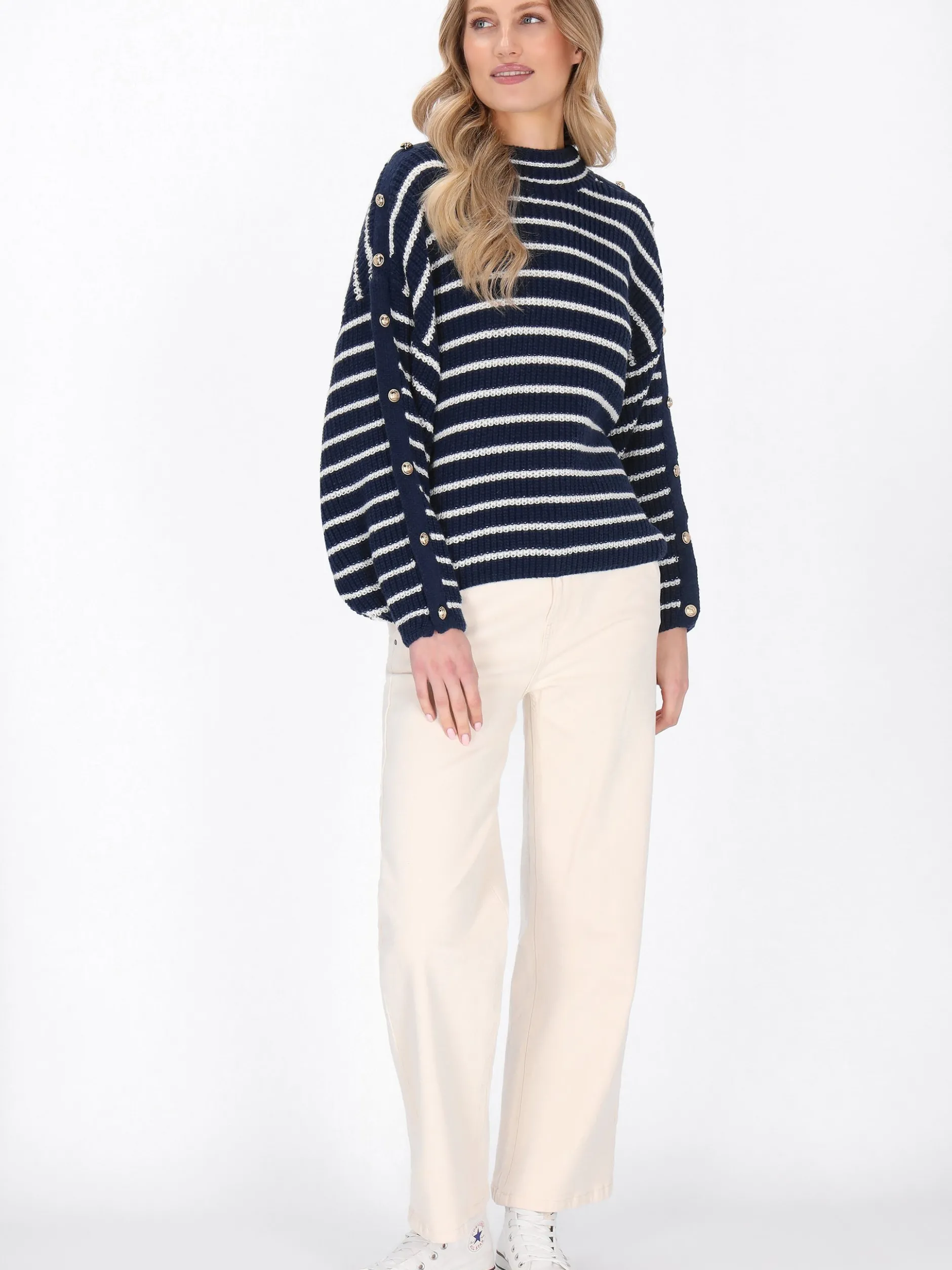 Dreimaster Damen Pullover in marine