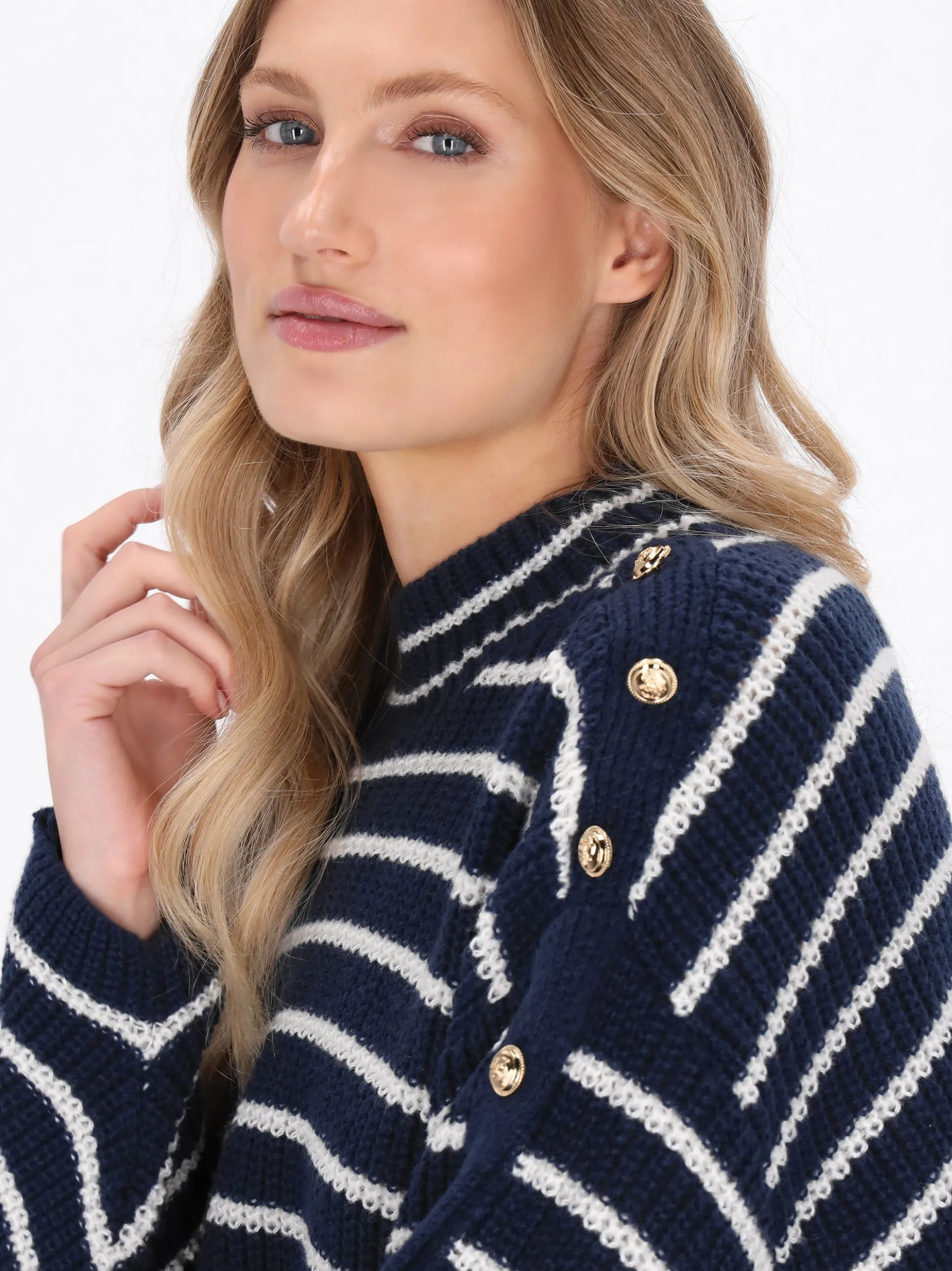 Dreimaster Damen Pullover in marine