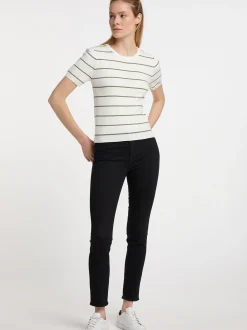 Dreimaster Damen Pullover in oliv - Ausschnitt: Rundhals