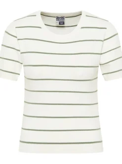 Dreimaster Damen Pullover in oliv - Ausschnitt: Rundhals