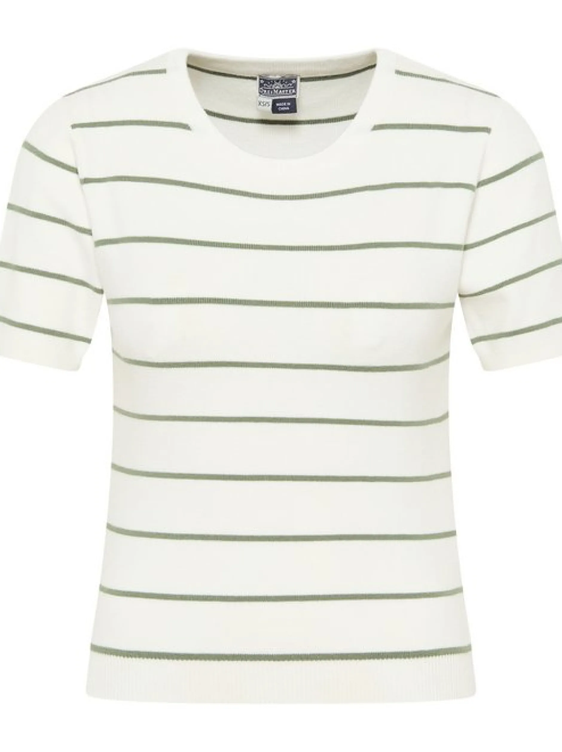 Dreimaster Damen Pullover in oliv - Ausschnitt: Rundhals