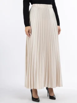 Dreimaster Damen Rock in beige - Länge: lang