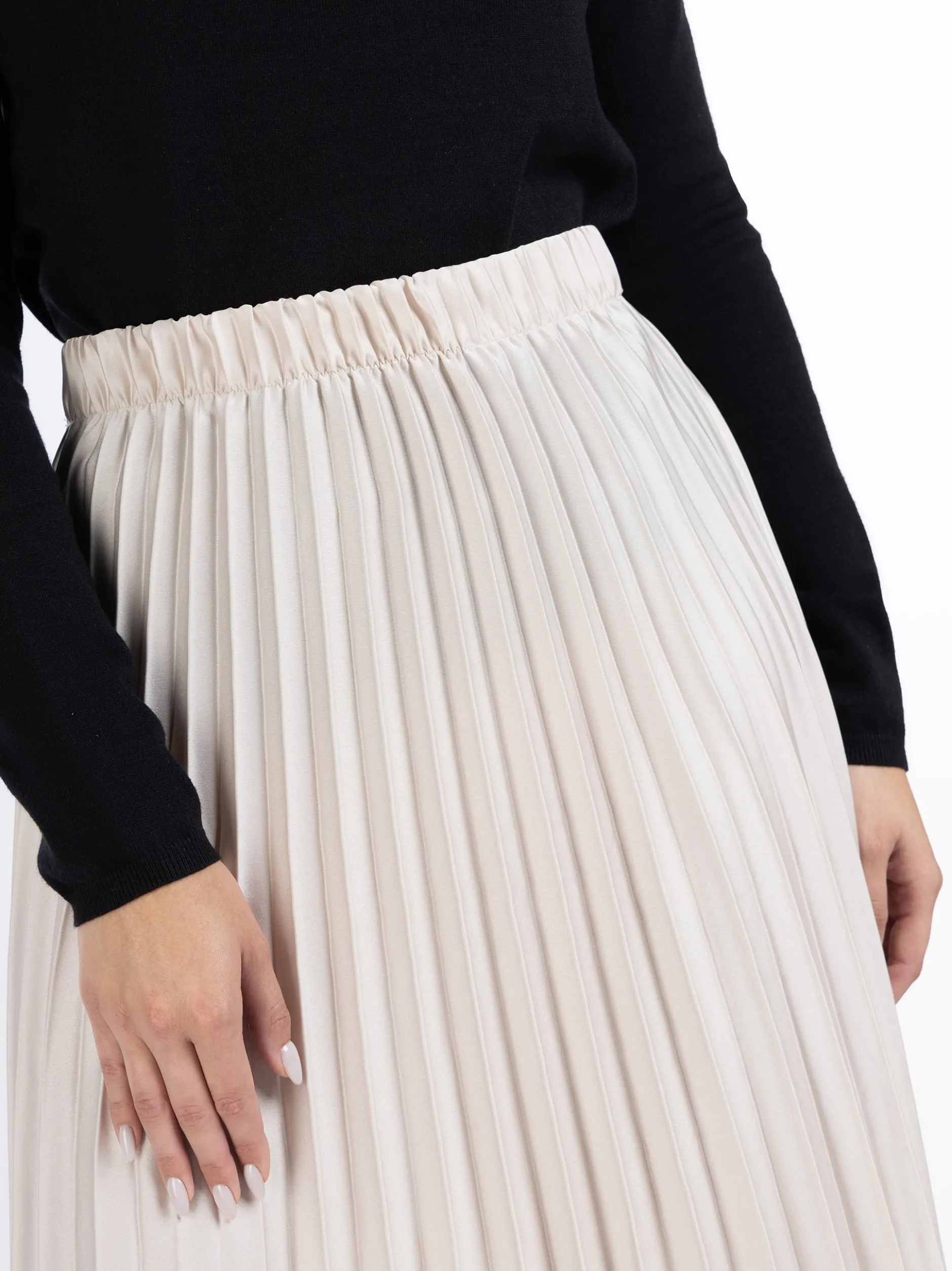 Dreimaster Damen Rock in beige - Länge: lang