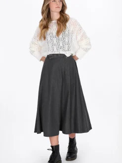 Dreimaster Damen Rock in grau