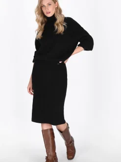 Dreimaster Damen Rock in schwarz