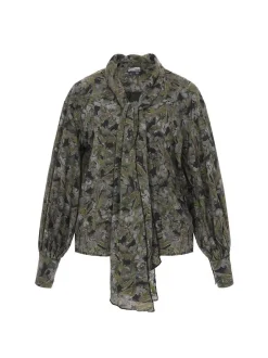 Dreimaster Damen Schluppenbluse in schwarz