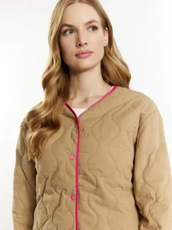 Dreimaster Damen Steppjacke in taupe