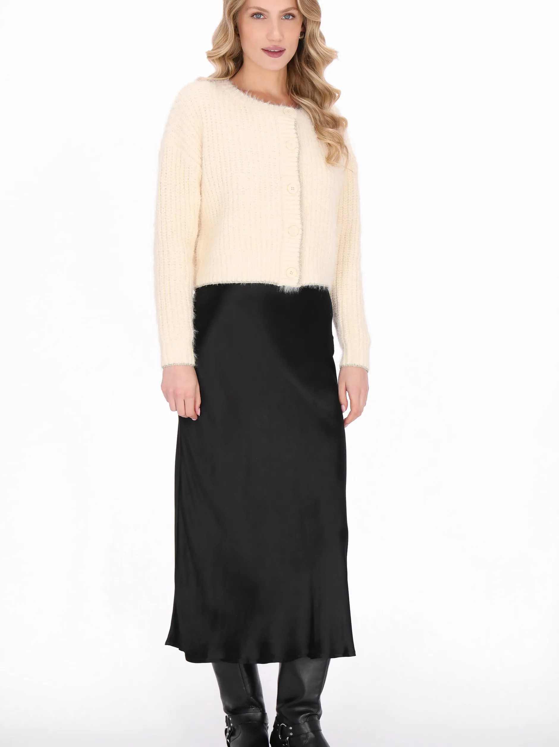 Dreimaster Damen Strickjacke in weiß