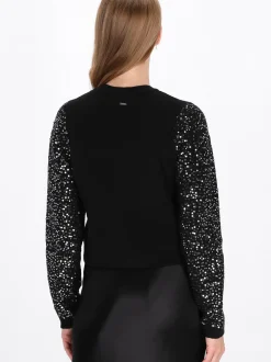 Dreimaster Damen Strickjacke in schwarz