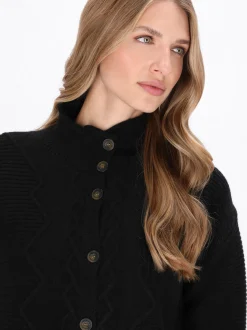 Dreimaster Damen Strickjacke in schwarz