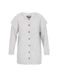 Dreimaster Damen Strickjacke in grau