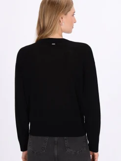 Dreimaster Damen Strickjacke in schwarz