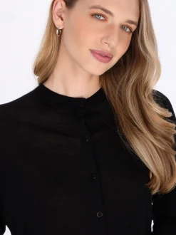Dreimaster Damen Strickjacke in schwarz