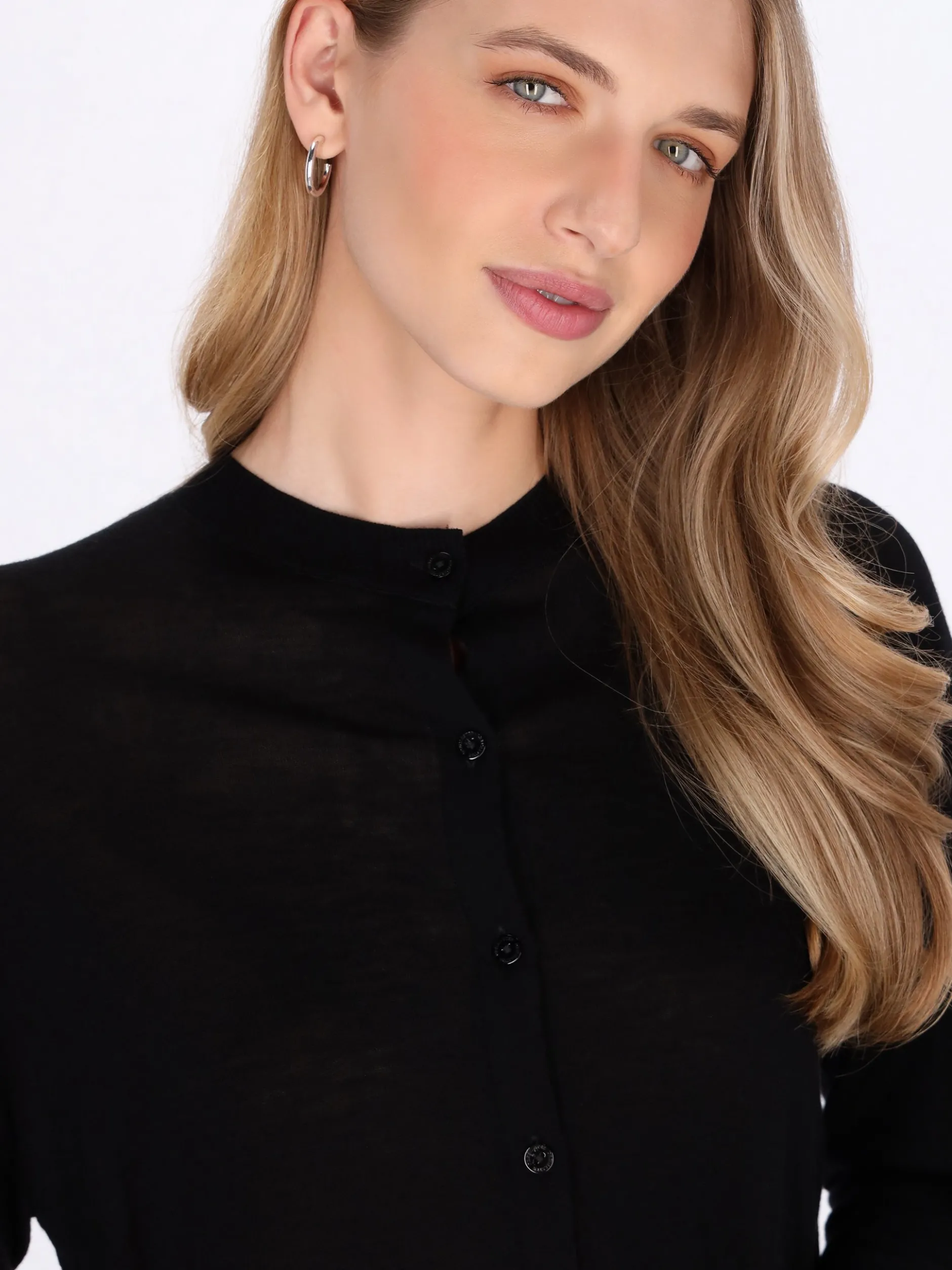 Dreimaster Damen Strickjacke in schwarz