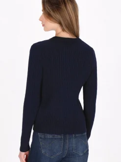 Dreimaster Damen Strickjacke in marine