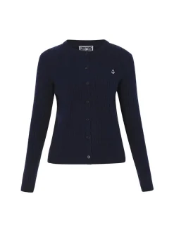 Dreimaster Damen Strickjacke in marine