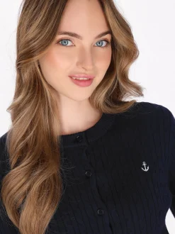 Dreimaster Damen Strickjacke in marine