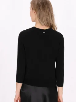 Dreimaster Damen Strickjacke in schwarz