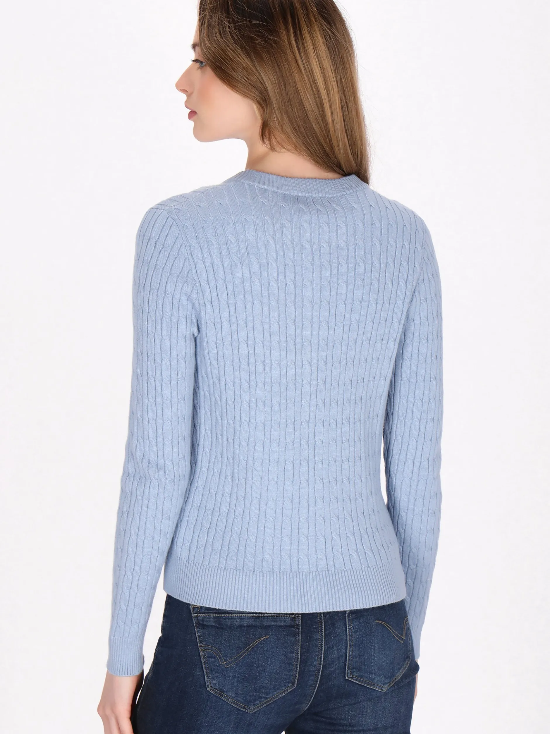 Dreimaster Damen Strickjacke in blau