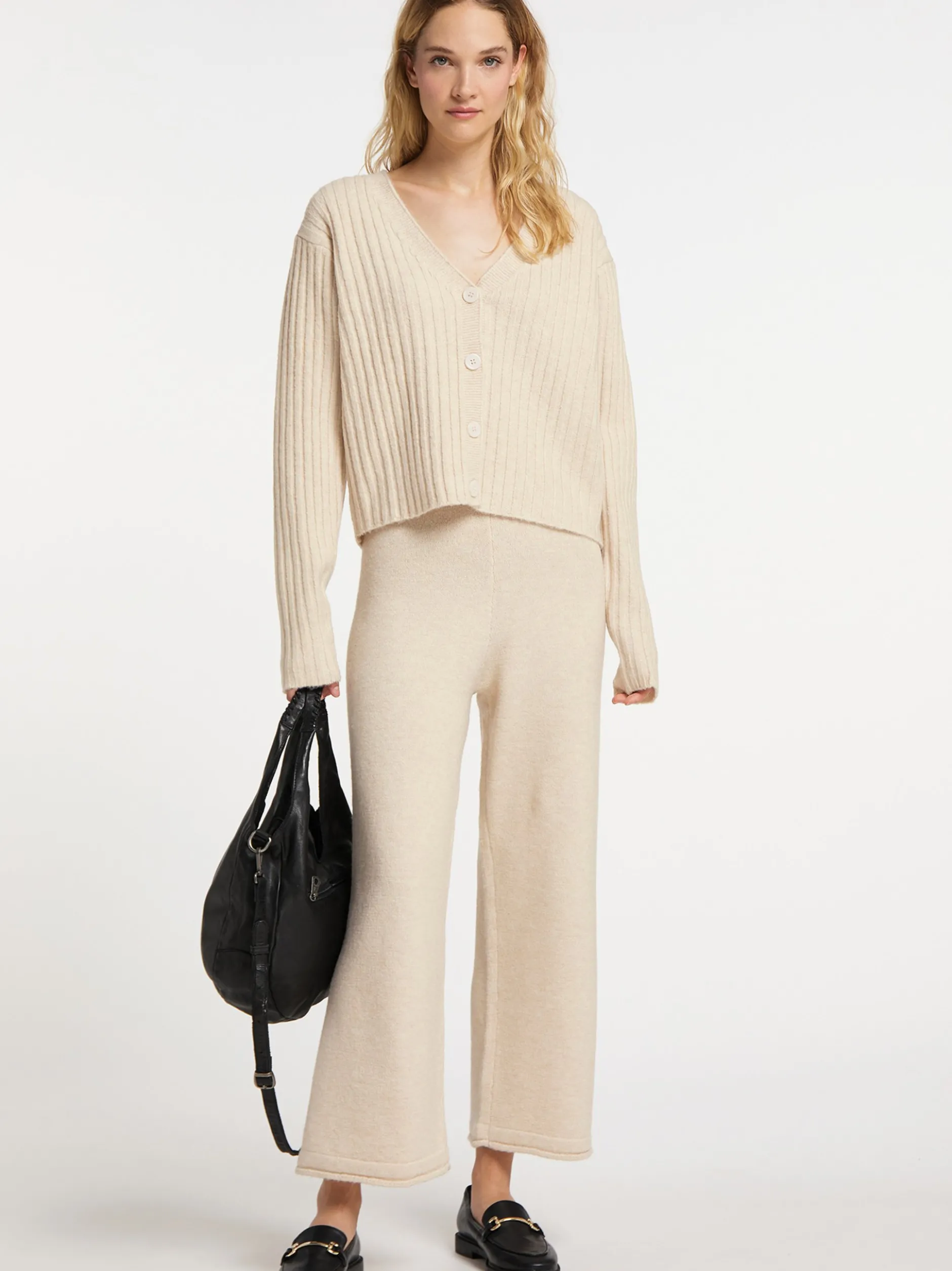 Dreimaster Damen Strickjacke in weiß