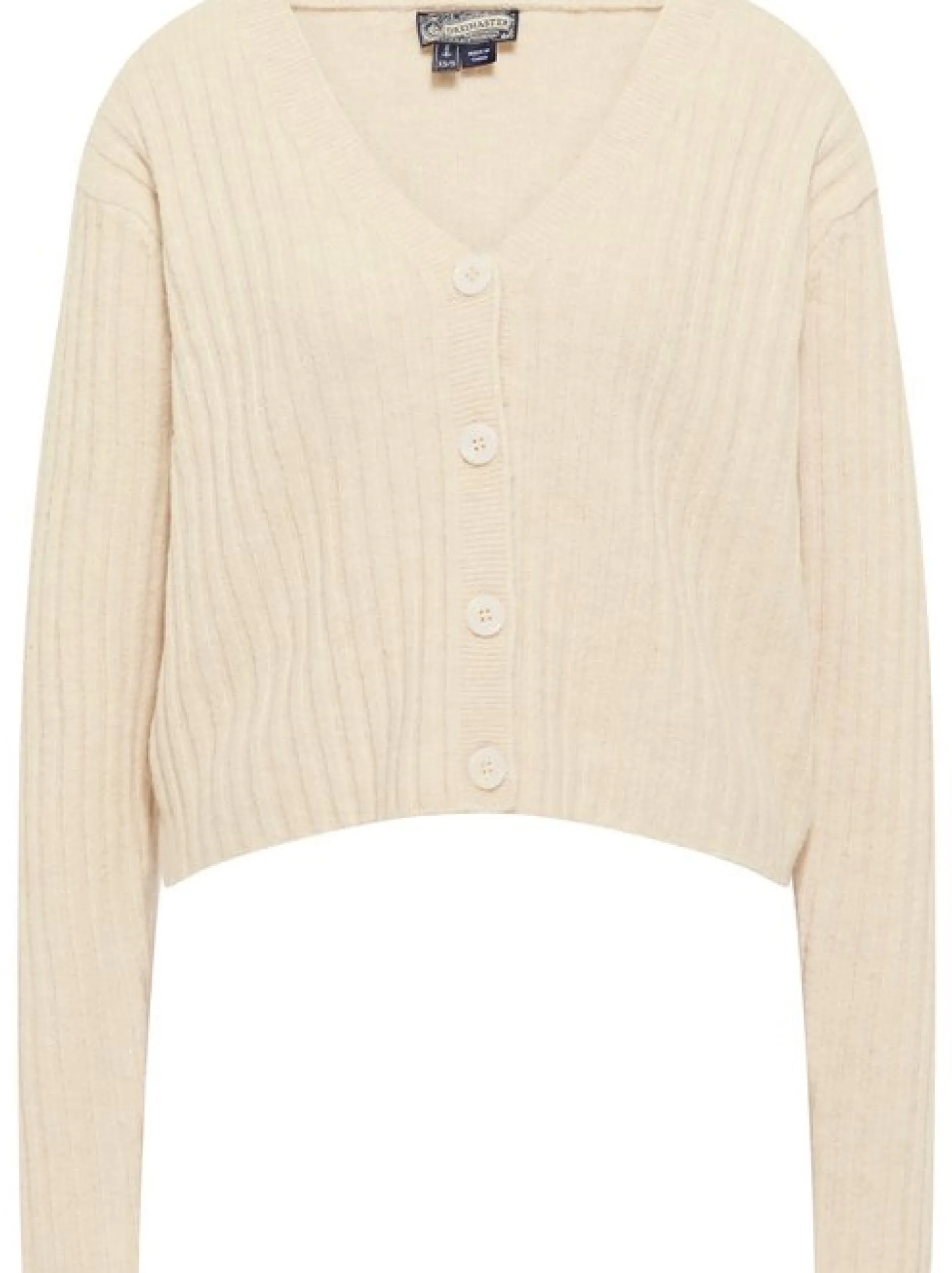 Dreimaster Damen Strickjacke in weiß