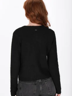 Dreimaster Damen Strickjacke in schwarz