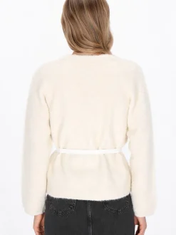 Dreimaster Damen Strickjacke in weiß