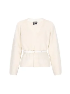 Dreimaster Damen Strickjacke in weiß