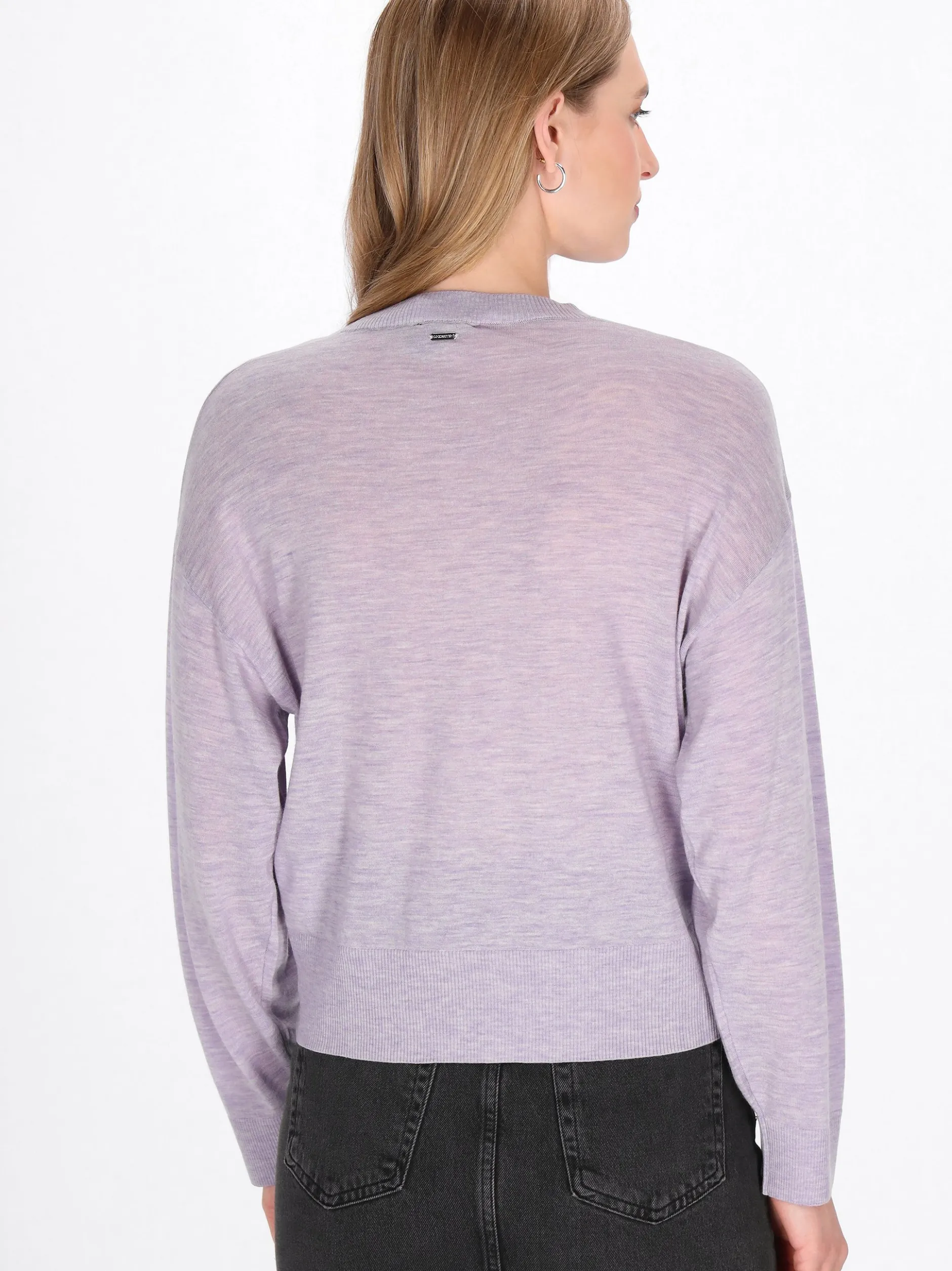 Dreimaster Damen Strickjacke in lila