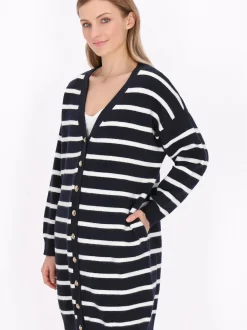 Dreimaster Damen Strickjacke in blau