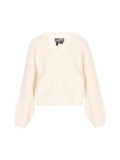 Dreimaster Damen Strickjacke in weiß