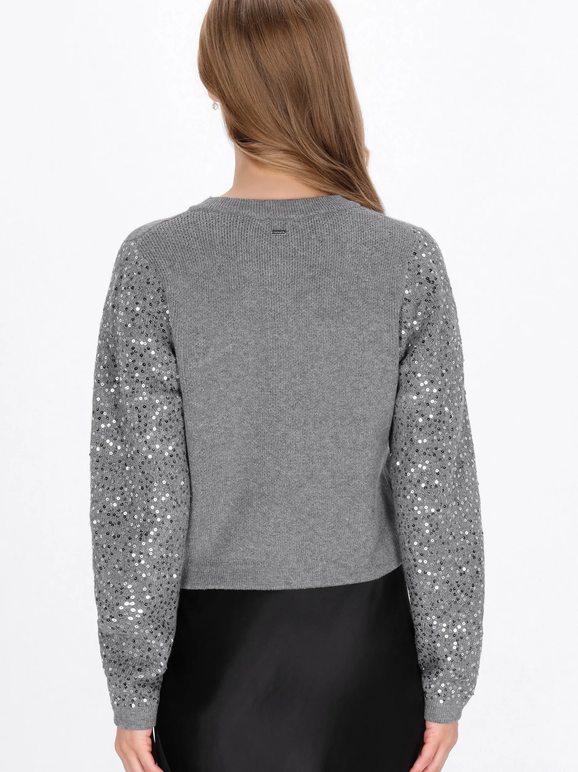 Dreimaster Damen Strickjacke in grau