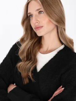 Dreimaster Damen Strickjacke in schwarz