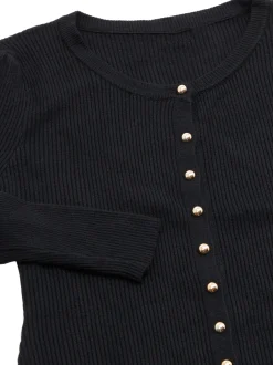 Dreimaster Damen Strickjacke in schwarz