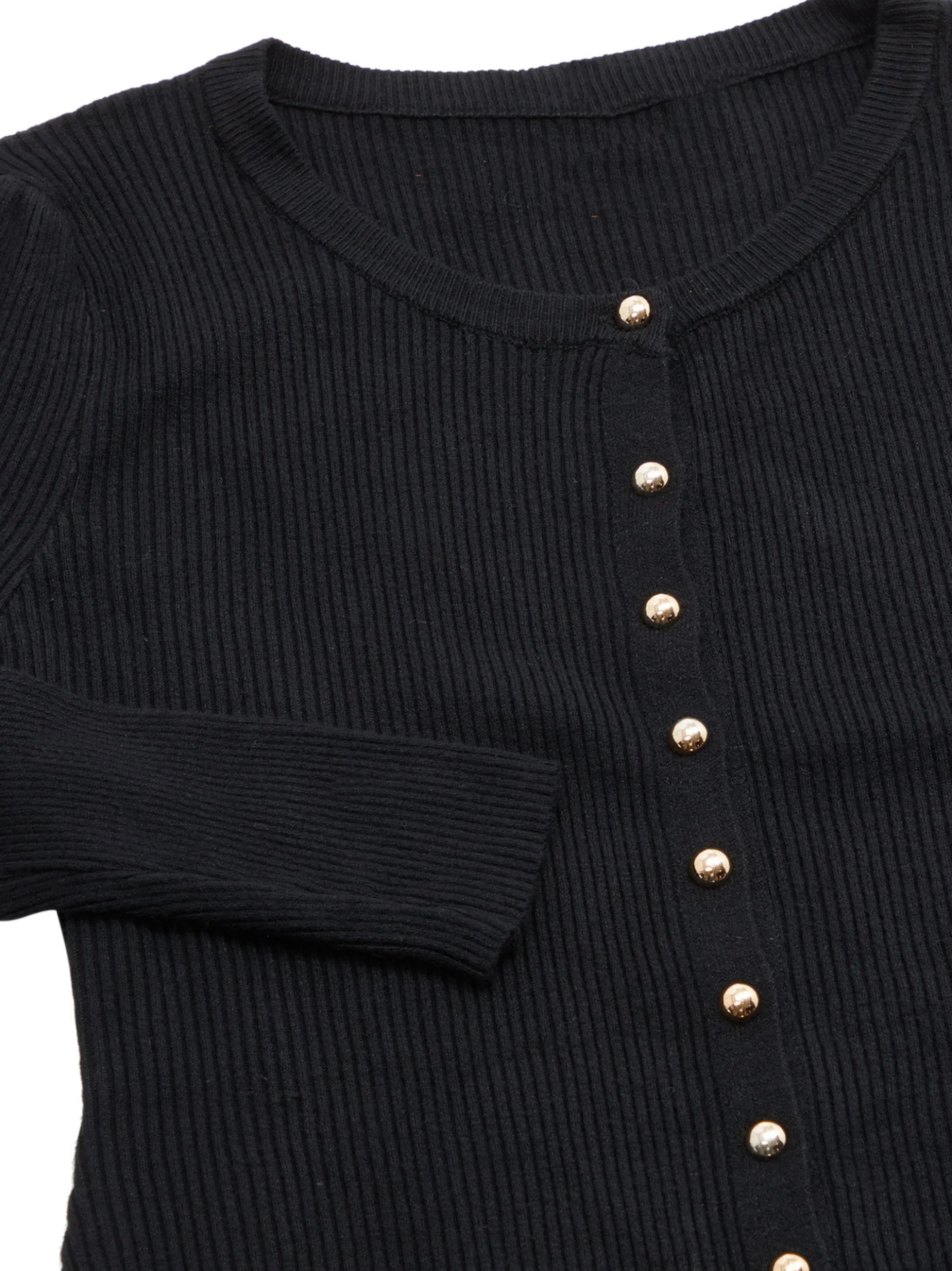 Dreimaster Damen Strickjacke in schwarz