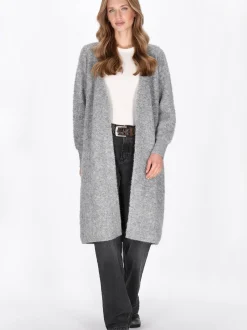 Dreimaster Damen Strickjacke in grau