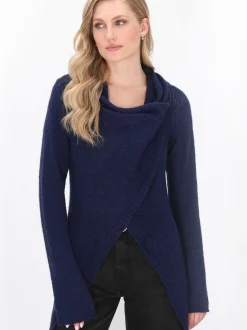 Dreimaster Damen Strickjacke in marine