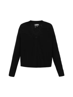 Dreimaster Damen Strickjacke in schwarz