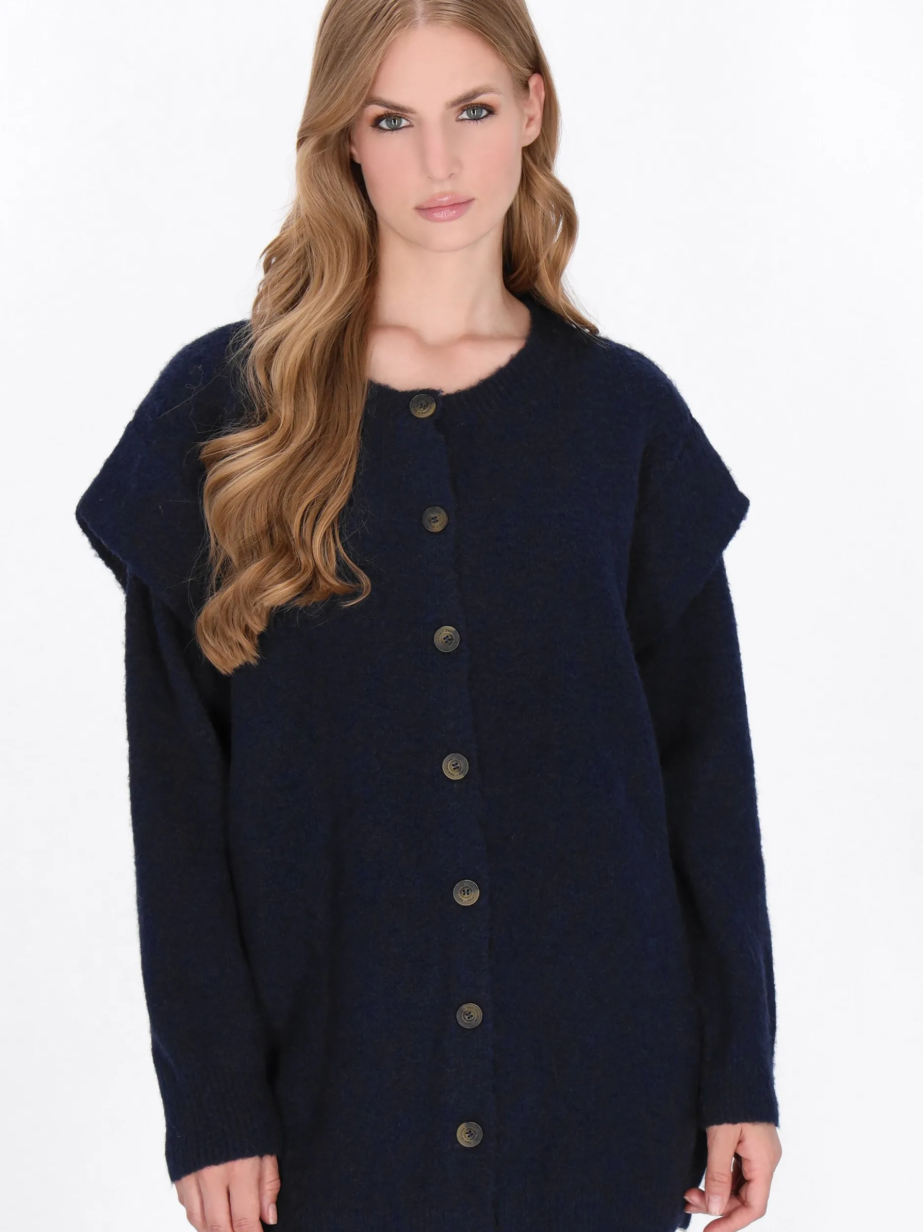Dreimaster Damen Strickjacke in marine