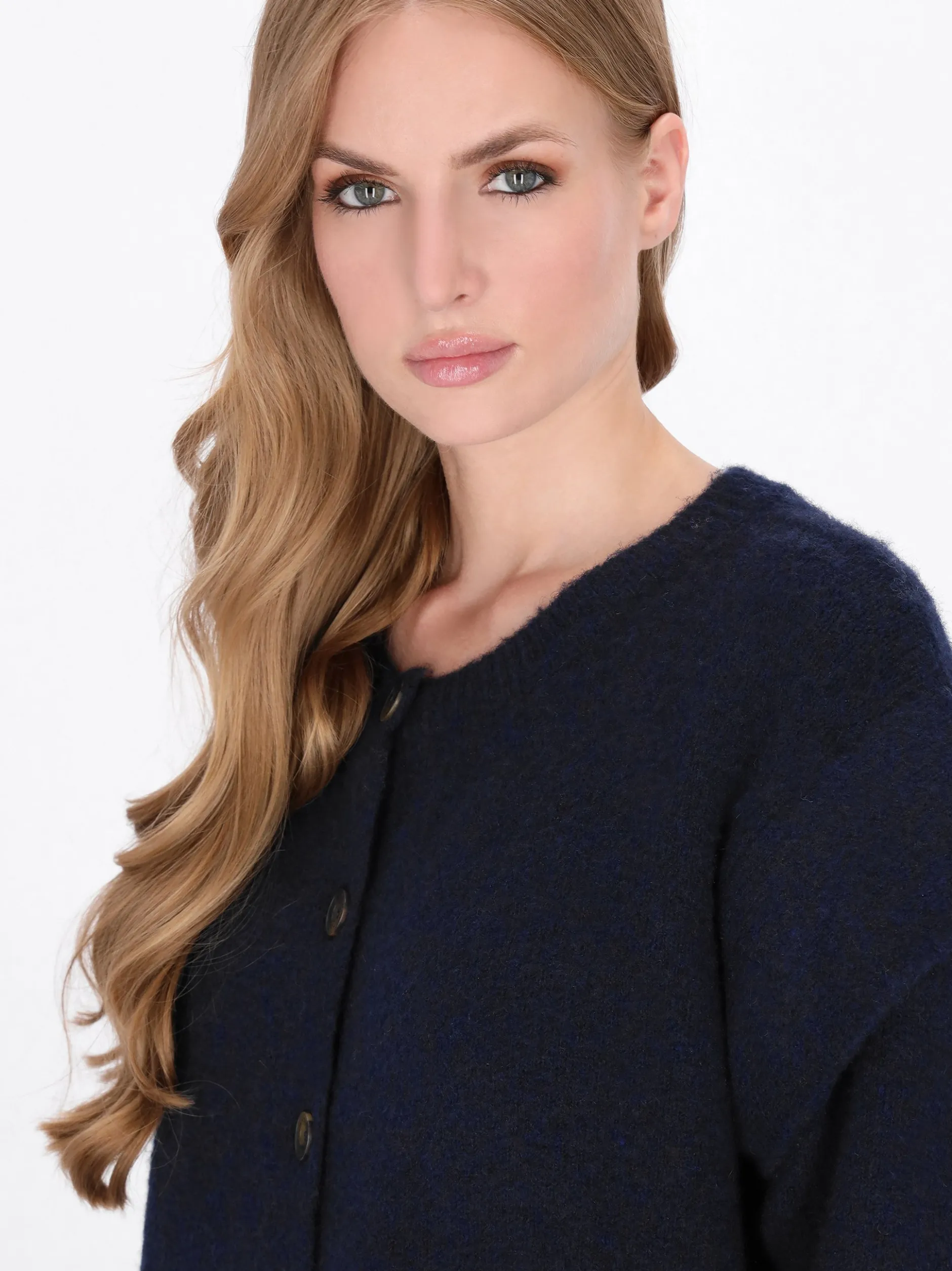 Dreimaster Damen Strickjacke in marine